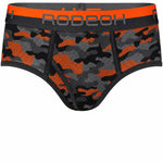 RodeoH Top Loading Brief Packing Underwear in Orange Camo, front view