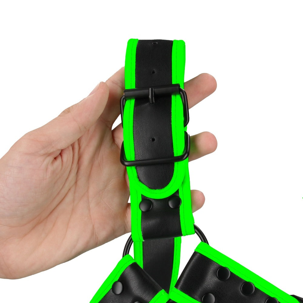 Ouch! Bulldog Glow in the Dark Chest Harness