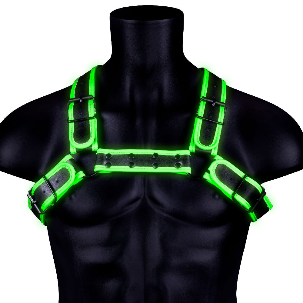 Ouch! Bulldog Glow in the Dark Chest Harness