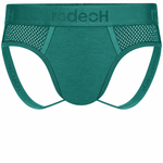 RodeoH Shift Jock packer underwear in pacific teal, from the front