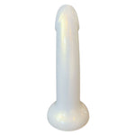Nexus Sol Soft pearl silicone dildo on its base from the back