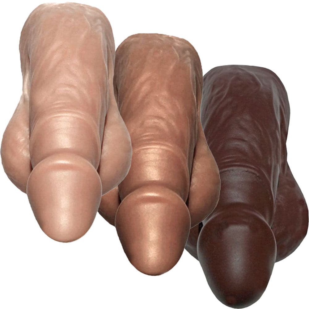 pete silicone ftm packers in vanilla caramel and chocolate colors
