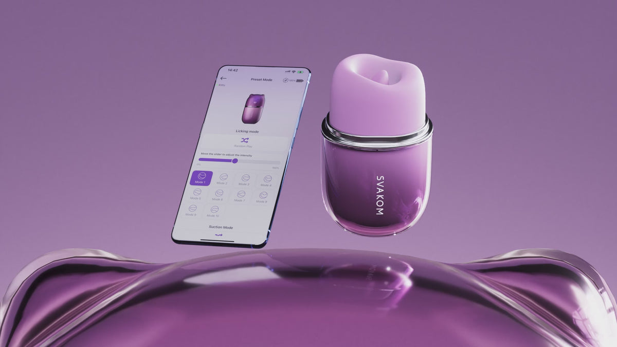 Svakom Klitty Sucking licking purple silicone clitoral stimulator,video