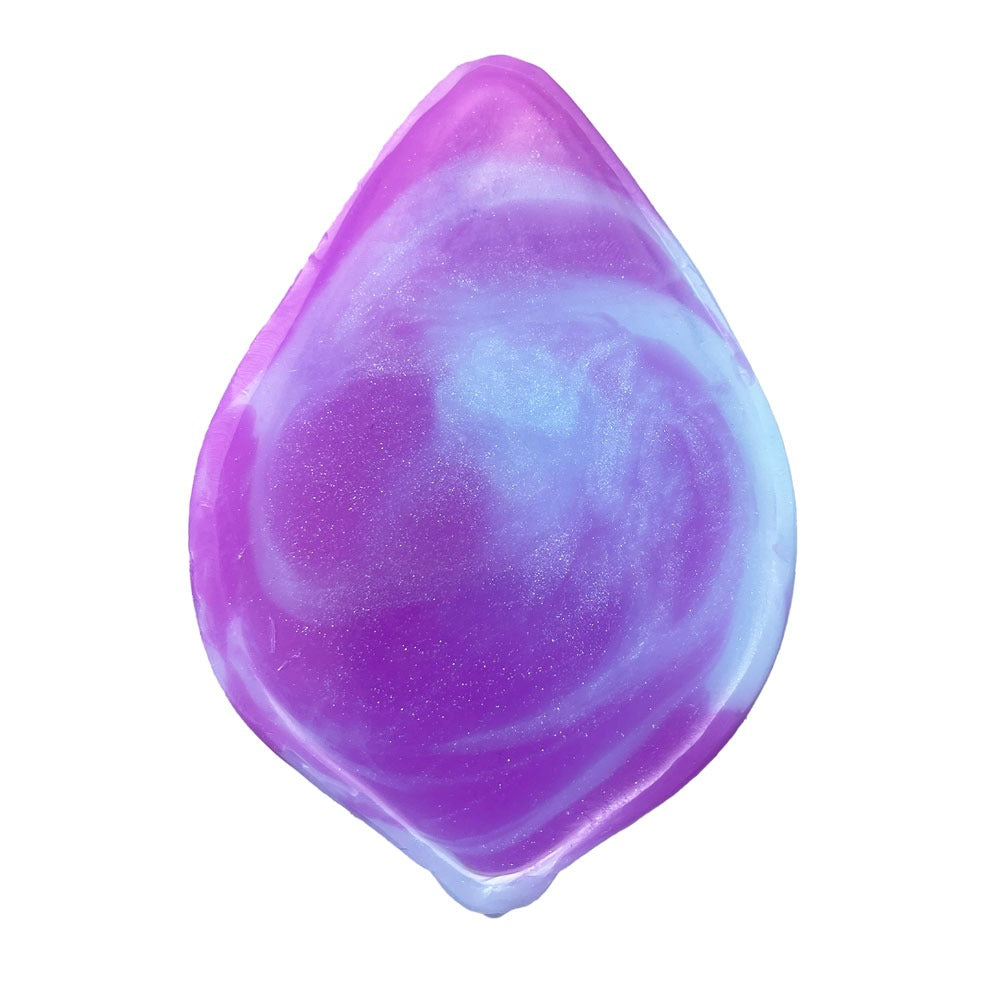 Pris toys tribble Soft fantasy dido cushion grinder. Blue and purple cosmic winter color, from the back which is smooth and flat