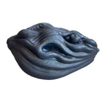Pris Toys Tribble soft fantasy dildo cushion grinder pad. From the side, in Night sky a black with blue glitter color scheme