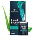 Promescent before and after wipes packaging on a white background