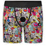 Rodoeh rise boxer harness in lucky print from the front, flat
