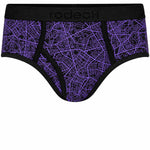 RodeoH Top Loading Brief Packer Underwear in Geometric Purple print, front view