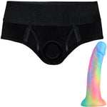 2.0" Brief+ Harness with Quinn Wanderlust Silicone Dildo - Package 