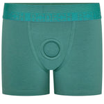 RodeoH Pacific teal boxer harness from the front
