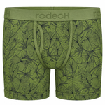 RodeoH Shift 6 inch Boxer in Verdant Leaves Green print, front view