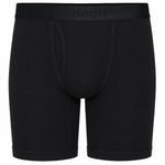 RodeoH Shift 9 inch inseam boxer underwear with side loading interior pocket in black, form the front