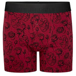 rodeoh button fly boxer hearts and roses red