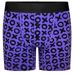 rodeoh button fly boxer harness xoxo purple