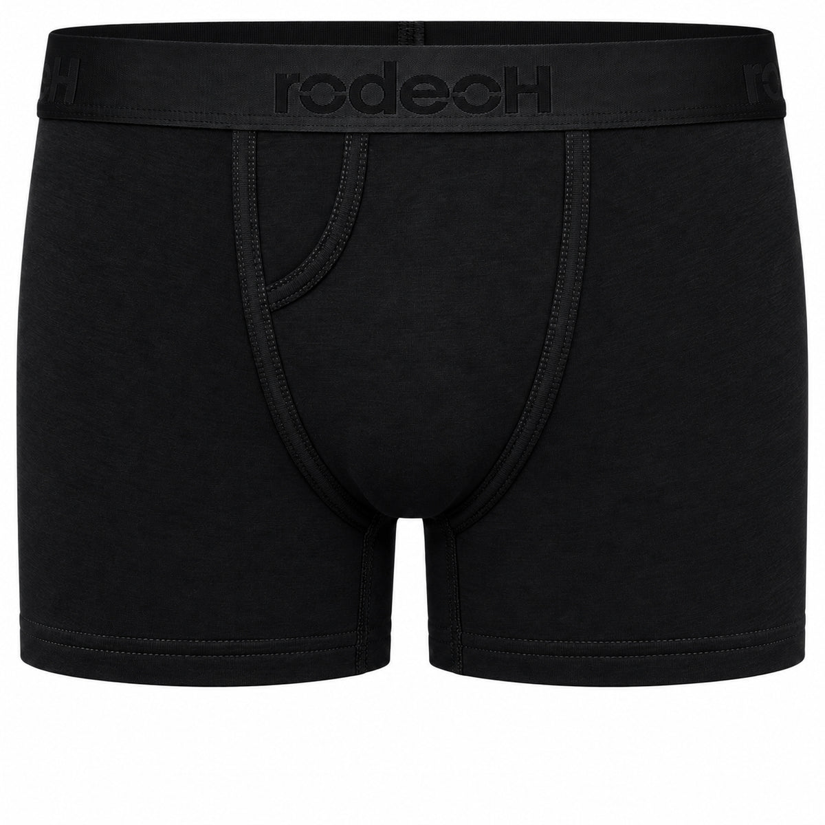 RodeoH Classic Top Loading Packing Boxer in Black, front view