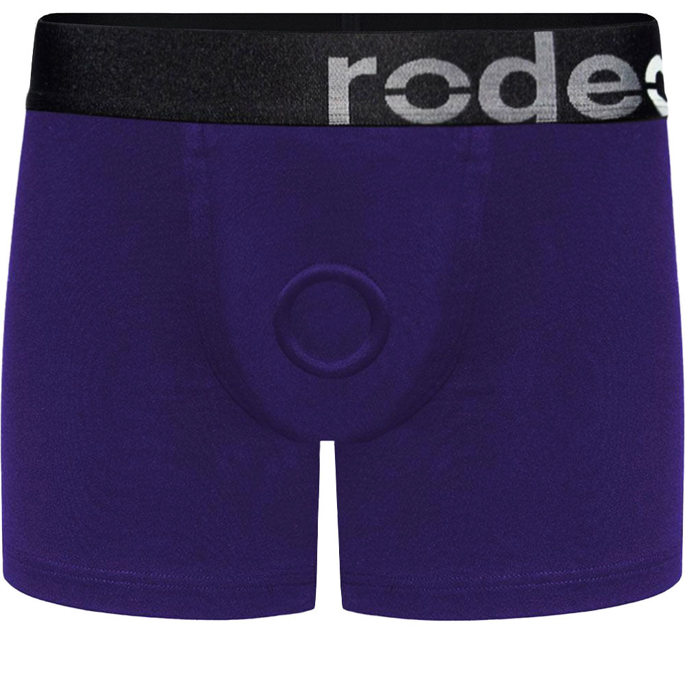 rodeoh classic boxer harness purple black logo band