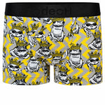 RodeoH Classic Top Loading Packing Boxer in yellow Funky Frogs print, front view