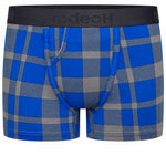 RodeoH Classic Top Loading Packing Boxer in Light Blue Plaid, front view