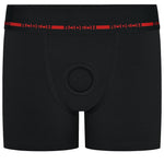 Black boxer haress by RodeoH with red logo waistband