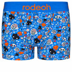 RodeoH Classic Top Loading Packing Boxer in Bony Bunch skull print, front view