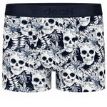 RodeoH Classic Top Loading Packing Boxer in Midnight Skulls print, front view