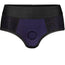 Crotchless Panty Harness - Black & Violet