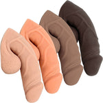 Freeform Medium 5 inch silicone soft  ftm packer, all 4 colors from the side in the flaccid packed position
