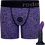 Rise Boxer Purple Geometric with Rory Silicone Dildo Smoke Show Purple - Package Deal