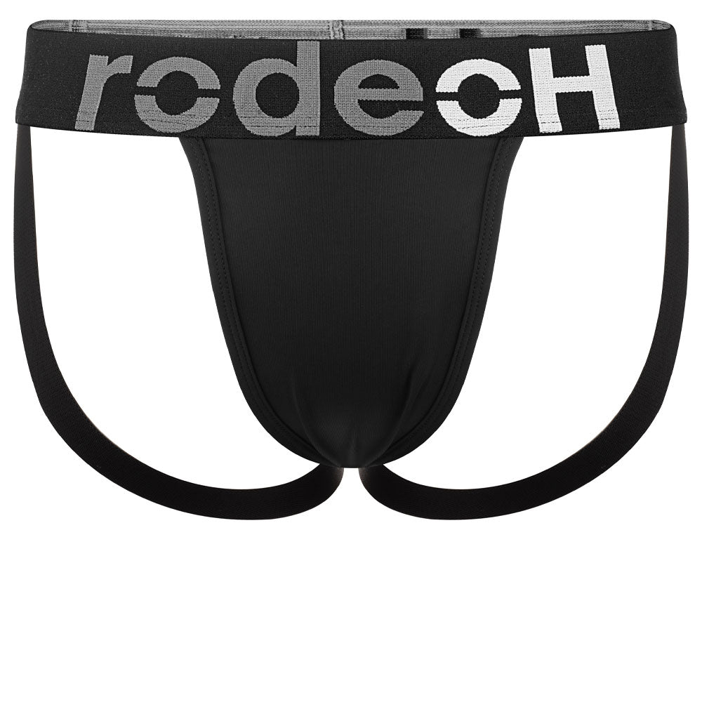 rodeoh sport jock poly blend packing underwear black