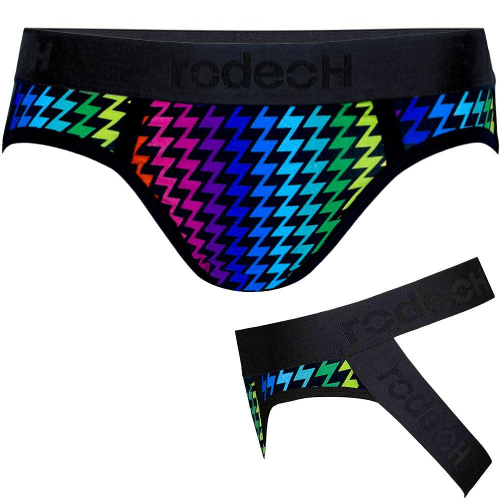 rodeoh jock underwear rainbow lightning