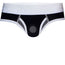 Low Rise Brief+ Harness - Black & Gray Marle
