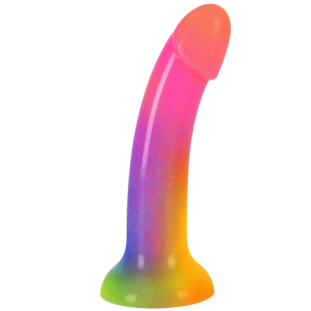 rodeoh nexus rainbow horizon glitter dildo