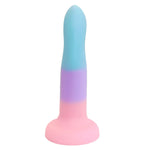 rodeoh nexus 6 inch rory skyline dildo peach purple and turquoise ombre