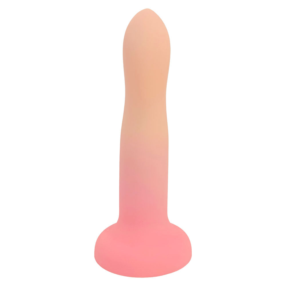 rodeh nexus silicone dildo peach glow ombre