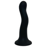 rodeoh nexus matte black silicone dildo curved shape