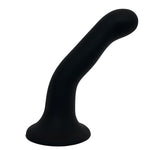 rodeoh nexus matte black silicone dildo curved shape