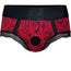 rodeoh panty plus harness hearts and roses red