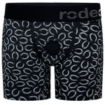 rodeoh rise boxer harness horseshoes black and white