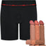 Rise Boxer+ Harness - Red & Black & Royal Realistic Silicone Dildo - Package Deal