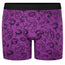 rodeoh shift 6 inch boxer underwear anatomical hearts and roses purple