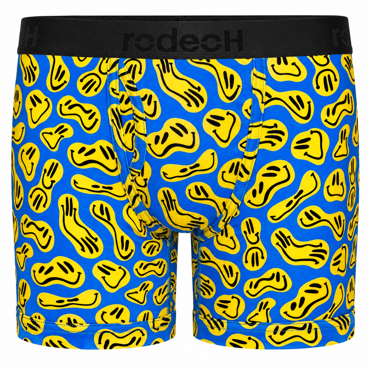 RodeoH Shift 6 inch Boxer in Smiley print, front view