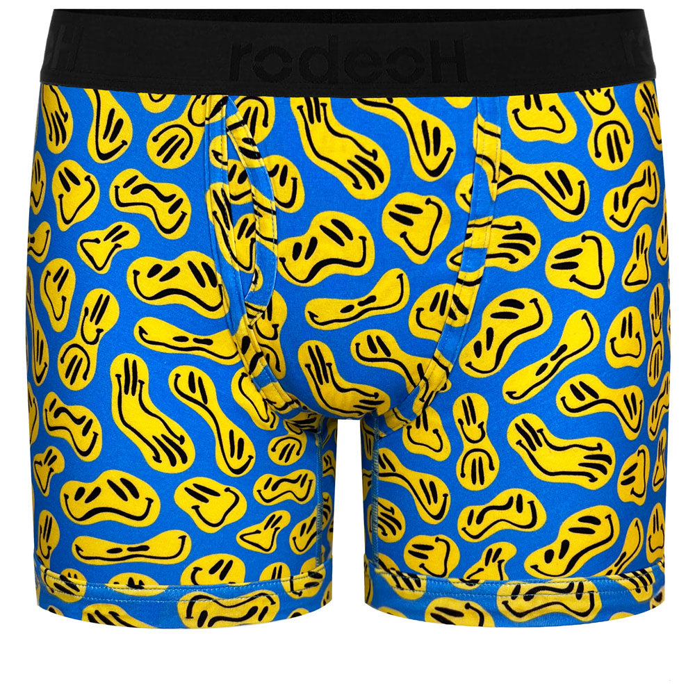 rodeoh shift boxer underwear yellow and blue smiley