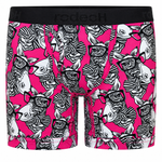 RodeoH Shift 6 inch Boxer in Bowtie Zebra print, front view