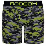 RodeoH Shift 6 inch Boxer in Green Camo, front view