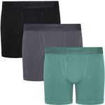 RodeoH Shift multipack 6" boxer brief gender neutral underwear with black, gray and pacific teal