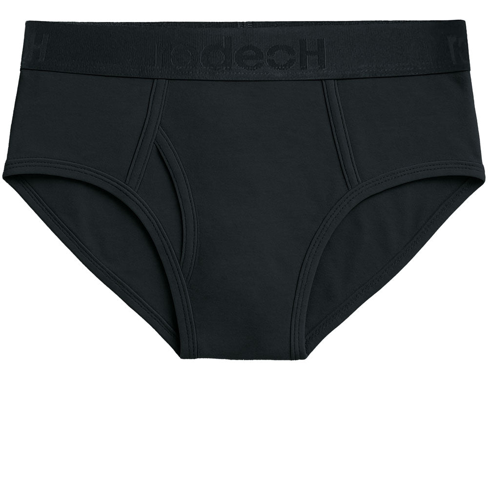 RodeoH Black shift brief laid flat from the front