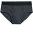 gray brief underwear with rodeoh logo waistband in black
