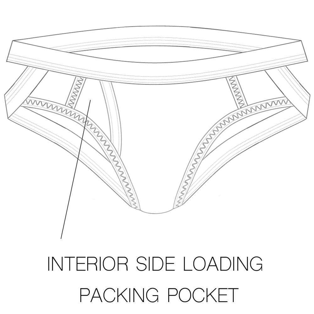 rodeoh shift jock underwear interior pocket diagram