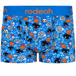 RodeoH Shift Short gender-neutral underwear in Bony Bunch grinning skulls print, from the front