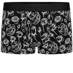 RodeoH Shift Short gender-neutral underwear in Hearts & Roses black print, from the front